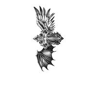 Half-arm tattoo stickers animal black and white color waterproof simulation stickers for women men(09)