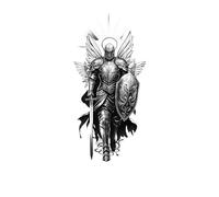 Half-arm tattoo stickers animal black and white color waterproof simulation stickers for women men(02)