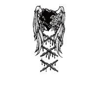 Half-arm tattoo stickers animal black and white color waterproof simulation stickers for women men(10)