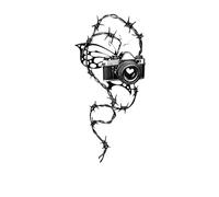 Half-arm tattoo stickers animal black and white color waterproof simulation stickers for women men(16)