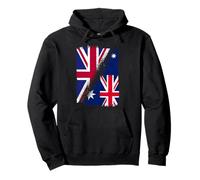 Half Australian Half British Flag England Australia Heritage Pullover Hoodie