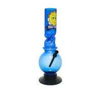 Half Baked "Hairy Mary" 30cm Acrylic Waterpipe Bong (Blue)