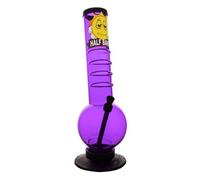 Half Baked "Hall and Goats" 30cm Acrylic Waterpipe Bong, tough, lightweight acrylic construction - ideal for travel and daily use (Purple)