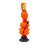 Half Baked "There She Goes" 30cm Acrylic Ice Waterpipe Bong, (Orange)