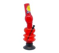 Half Baked "There She Goes" 30cm Acrylic Ice Waterpipe Bong, (Red)