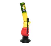 Half Baked "tramp" 30cm Acrylic Waterpipe Bong (Rasta)