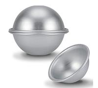 Half Ball Cake Mold, Aluminum Alloy Healthfulness Non-Poison Natural Antibackerial Adaptability Hemisphere Pan Bikini Cake Dessert Pudding Baking Molds for Cheesecakes 8cm