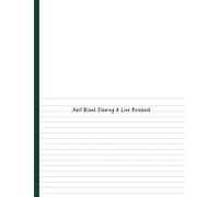 Half Blank Drawing & Line Notebook: Dual Design Alternating Half College Ruled Half Blank Creative Sketchbook with Lined Pages Drawing or Doodling & Writing Journal Notebook Organizer