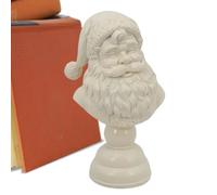 Half Body Figurine - 6x6x15cm/2.36x2.36x5.91 Inch Resin Bust Statue - Christmas Santas Figurines - Classic Art Display Piece | For Desktop, Dorm, Living Room, Party, Winter Festival, Bookshelf