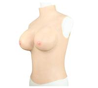 Half Body Silicone Breast Forms CDEGEFGH Cup Breast Plates with Silicone Fill Female Breast for Crossdresser Drag Queens Transgender Mastectomy,Skin,E`CUP/1530g