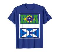 Half Brazilian Half Scottish Mixed Heritage Brazil Scotland T-Shirt, Men, Royal Blue, Medium