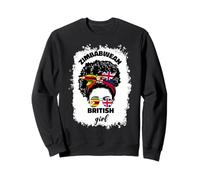 Half Britain And Grenadian British UK Grenada Flag Girl Mix Sweatshirt