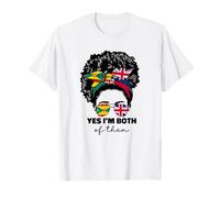 Half Britain And Grenadian British UK Grenada Flag Girl Mix T-Shirt