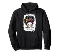Half Britain And Guyanese British UK Guyana Flag Girl Women Pullover Hoodie