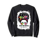 Half Britain And Guyanese British UK Guyana Flag Girl Women Sweatshirt