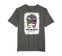 Half Britain And Indian British UK India Flag Girl Women Mix T-Shirt