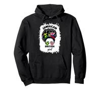 Half Britain And Jamaican British UK Jamaica Flag Girl Women Pullover Hoodie
