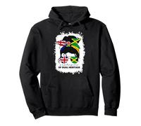 Half Britain And Jamaican British UK Jamaica Flag Girl Women Pullover Hoodie