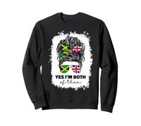 Half Britain And Jamaican British UK Jamaica Flag Girl Women Sweatshirt