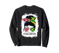 Half Britain And Jamaican British UK Jamaica Flag Girl Women Sweatshirt