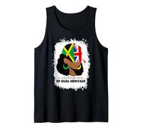 Half Britain and Jamaican British UK Jamaica Flag Girl Women Tank Top