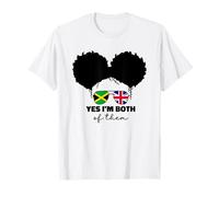 Half Britain And Jamaican British UK Jamaica Flag Kids Girls T-Shirt