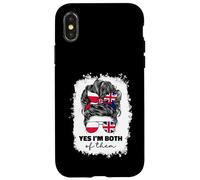 Half Britain And Polish British UK Poland Flag Girl Women Case for iPhone X/XS