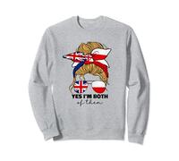 Half Britain And Polish British UK Poland Flag Girl Women Sweatshirt
