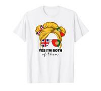 Half Britain And Portuguese British UK Portugal Kids Girls T-Shirt