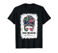 Half Britain And South African UK British South Africa Flag T-Shirt