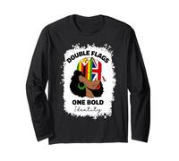 Half Britain and Zimbabwean British UK Zimbabwe Flag Girl Long Sleeve T-Shirt