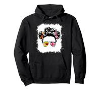 Half Britain And Zimbabwean British UK Zimbabwe Flag Girl Pullover Hoodie