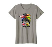 Half Britain And Zimbabwean British UK Zimbabwe Flag Girl T-Shirt
