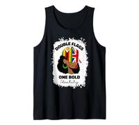 Half Britain and Zimbabwean British UK Zimbabwe Flag Girl Tank Top