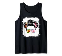 Half Britain and Zimbabwean British UK Zimbabwe Flag Girl Tank Top