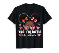 Half Britain Eritrean British UK Eritrea Flag Kids Girls Value Graphic T-Shirt, Men, Black, S