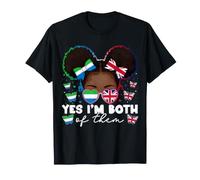 Half Britain Sierra Leonean British UK Sierra Leone Kid Girl T-Shirt
