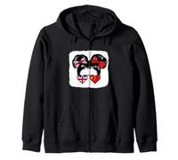 Half British half Chinese Girl Britain and China Mix Roots Zip Hoodie
