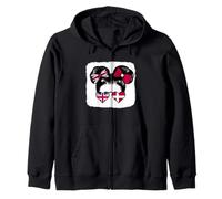 Half British half Danish Girl Britain and Denmark Mix Roots Zip Hoodie