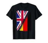 Half British Half German Flag English Pride Dual Heritage T-Shirt