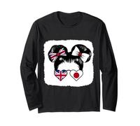 Half British Half Japanese Girl Britain and Japan Mix Roots Long Sleeve T-Shirt