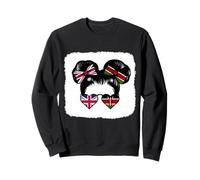 Half British half Kenyan Girl Britain and Kenya Mix Roots Sweatshirt