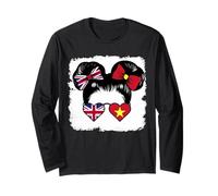 Half British Half Vietnamese Girl Britain Vietnam Mix Roots Long Sleeve T-Shirt