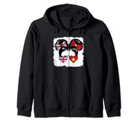 Half British half Vietnamese Girl Britain Vietnam Mix Roots Zip Hoodie