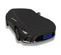 Half Car Cover | Compatible with BMW 3 Series G21 Touring 2019-2023 | All-Weather Rain Sun Dust Hail Proof, Scratch Prevention Outdoor Windproof Car Half Cover for Sedan SUV Truck Van(Black)