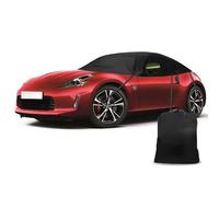 Half Car Cover Compatible with Z 350Z 370Z 2003-2025, All Weather Protection with Side Mirror, Waterproof Top Roof Protector for Rain Hail Sunshine Protect car paint