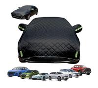 Half Car Cover for Honda Jazz 2010-2013,Car Covers Waterproof Breathable, now Rain Dust Sun Protection with Windproof Bands for All Seasons