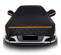Half Car Cover for Nissan Z34 370Z,Snow Frost Guard with Side Window & Mirror Protector,Thickened Top Protection for Hail,Snow & Impact