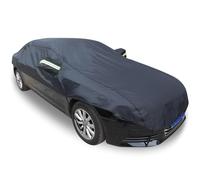 Half Car Cover For Skoda Kamiq 2018-2024, Vehicle All-weather Half-body Exterior Cover, Ultraviolet, Frost And Dustproof Oxford Lightweight Breathable Windshield Protective Cover With Mirror Bag(Dark