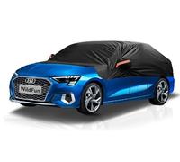 Half Car Cover Waterproof,Car Top Cover Outdoor Windproof Front and Rear Windscreen Cover,Breathable Car Windshield Cover,Protect from Snow Ice Frost Sun UV Dust,Fits saloon length 470 to 530 cm